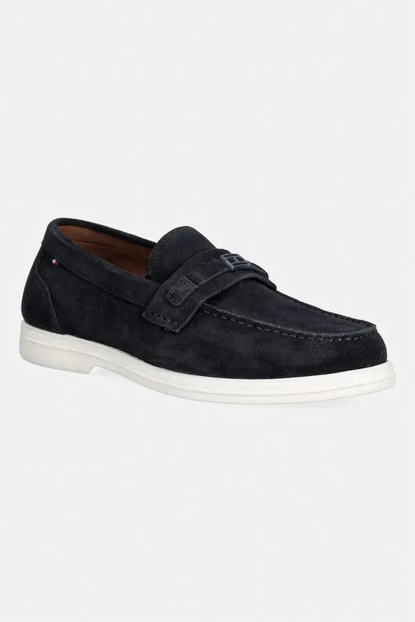 Tommy Hilfiger Tommy Hilfiger mokasini moški semišasti LIGHT SUEDE FLAG HARDWARE LOAFER