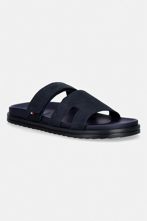 Tommy Hilfiger Tommy Hilfiger natikači moški iz semiša ADJUSTABLE PREMIUM SUEDE SANDAL