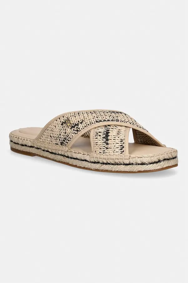 Tommy Hilfiger Tommy Hilfiger natikači ženski ESPADRILLE MULE SANDAL RAFFIA