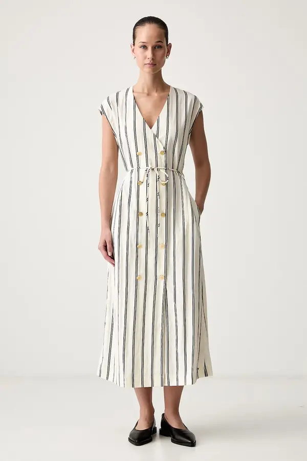 Tommy Hilfiger Tommy Hilfiger obleka A-kroja z lyocellom