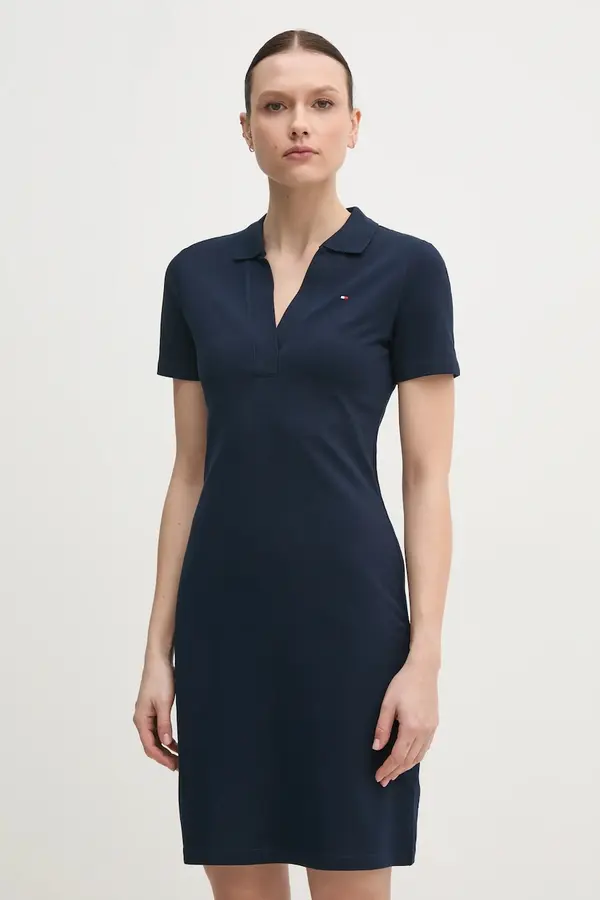 Tommy Hilfiger Tommy Hilfiger obleka bombažna z elastanom