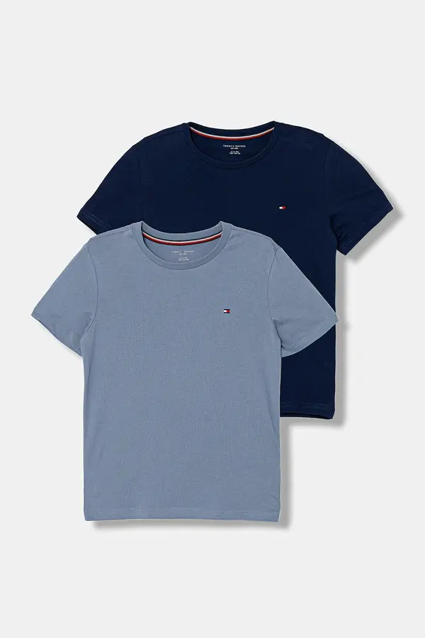 Tommy Hilfiger Tommy Hilfiger osnovna kratka majica otroška bombažna paket 2 kosov