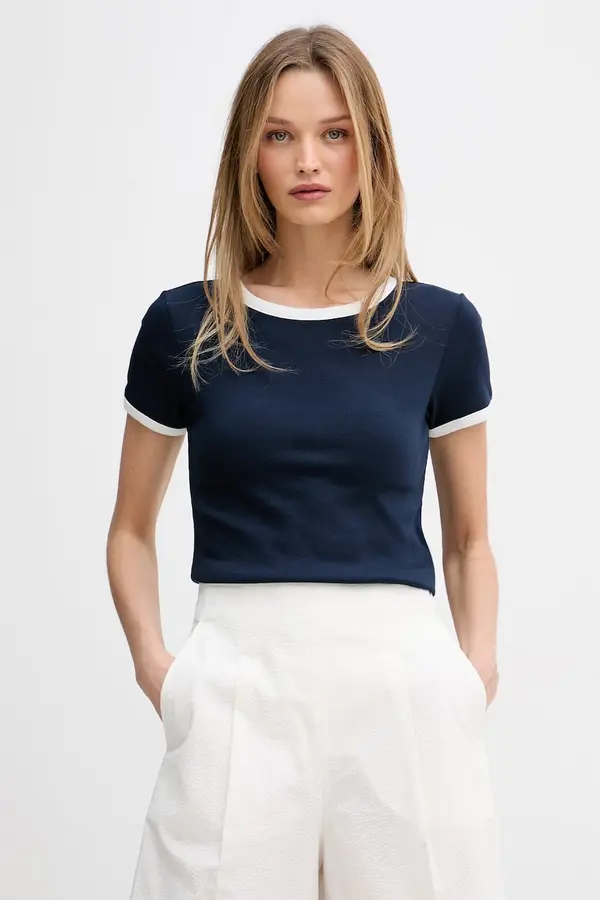 Tommy Hilfiger Tommy Hilfiger osnovna kratka majica ženska z bombažem
