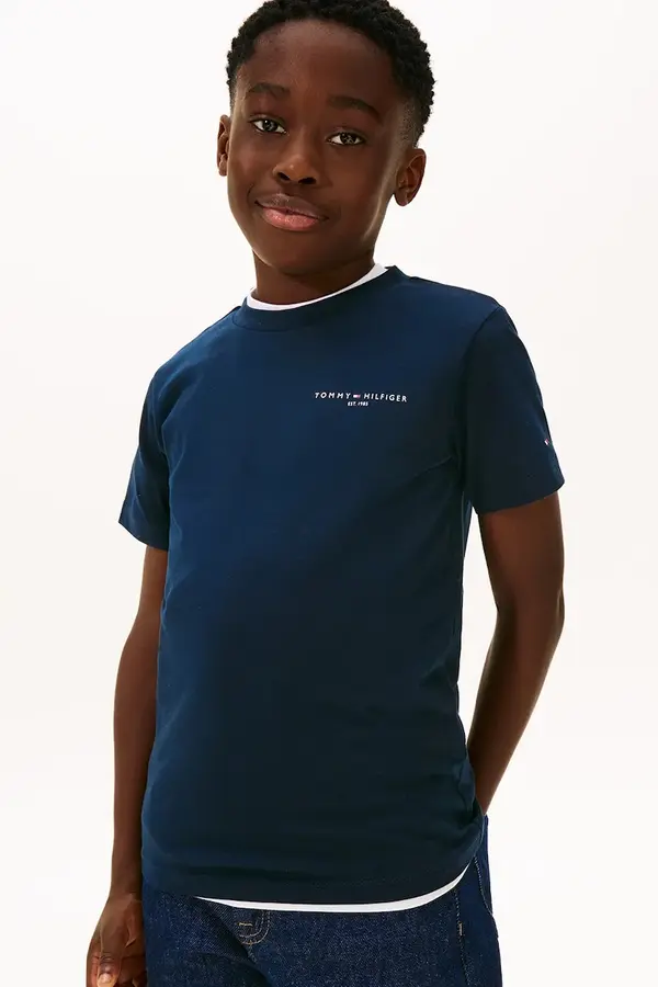 Tommy Hilfiger Tommy Hilfiger Otroška bombažna kratka majica Tommy Hilfiger