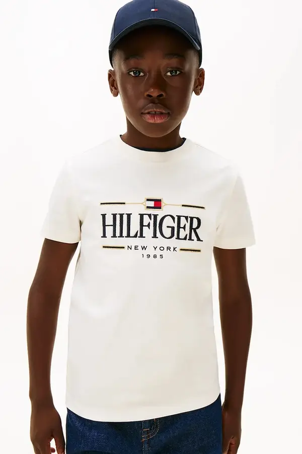 Tommy Hilfiger Tommy Hilfiger Otroška bombažna kratka majica Tommy Hilfiger