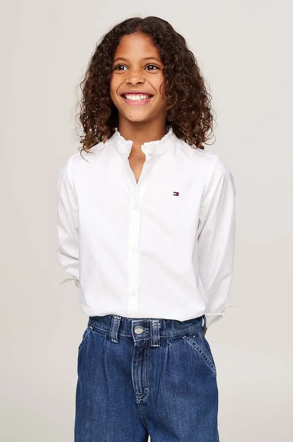 Tommy Hilfiger Tommy Hilfiger Otroška bombažna srajca Tommy Hilfiger