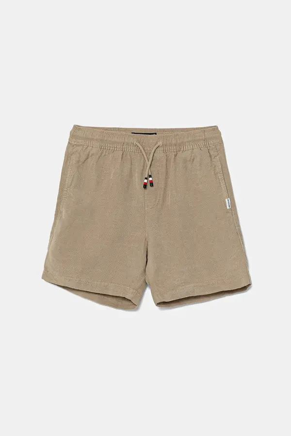 Tommy Hilfiger Tommy Hilfiger Otroške lanene kratke hlače Tommy Hilfiger
