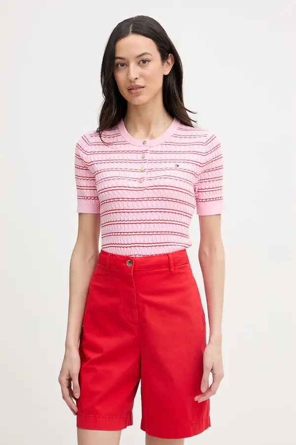 Tommy Hilfiger Tommy Hilfiger pletena majica ženska bombažna