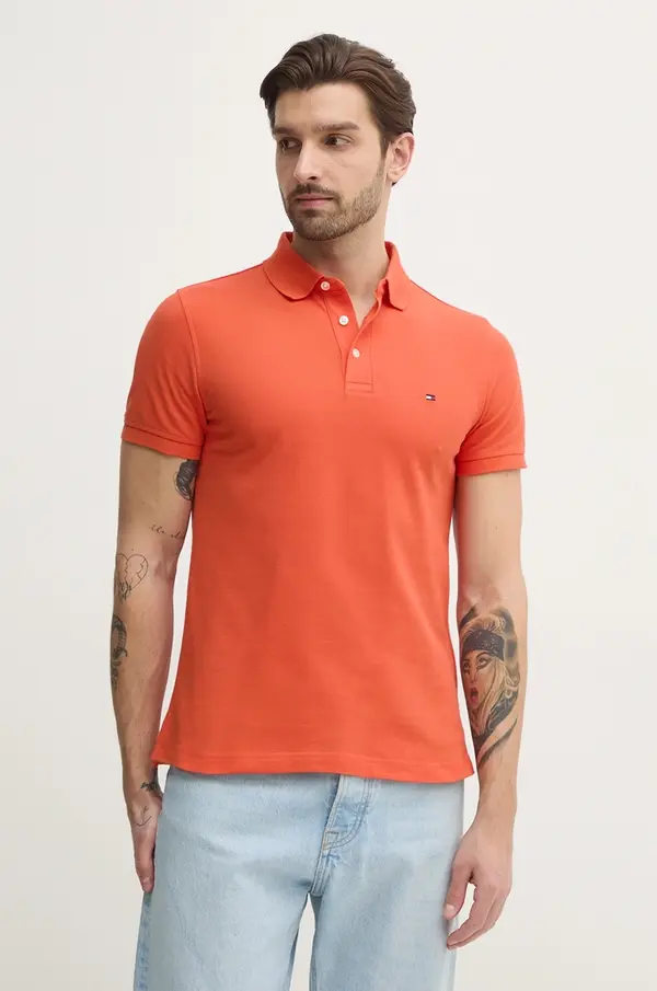 Tommy Hilfiger Tommy Hilfiger polo majica bombažna z elastanom