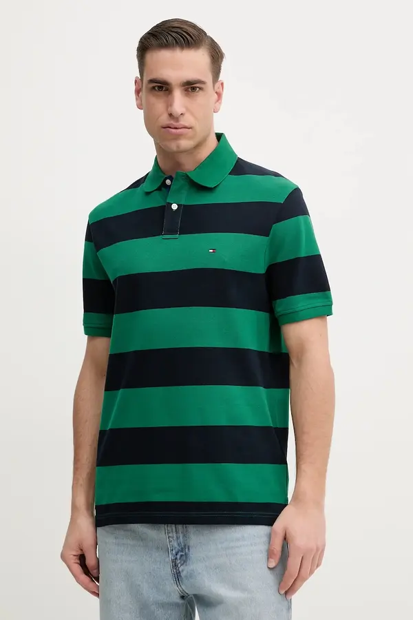 Tommy Hilfiger Tommy Hilfiger polo majica moška bombažna z elastanom