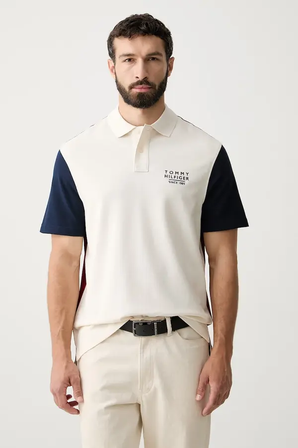 Tommy Hilfiger Tommy Hilfiger polo majica moška bombažna z elastanom