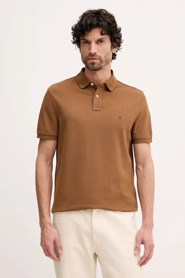 Tommy Hilfiger Tommy Hilfiger polo majica moška bombažna z elastanom