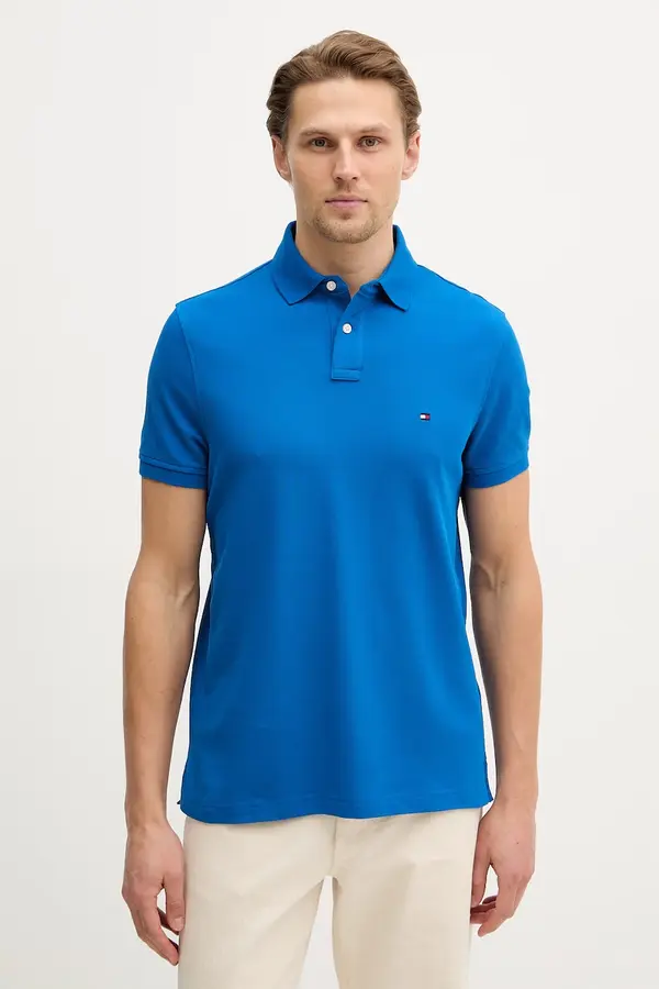 Tommy Hilfiger Tommy Hilfiger polo majica moška bombažna z elastanom