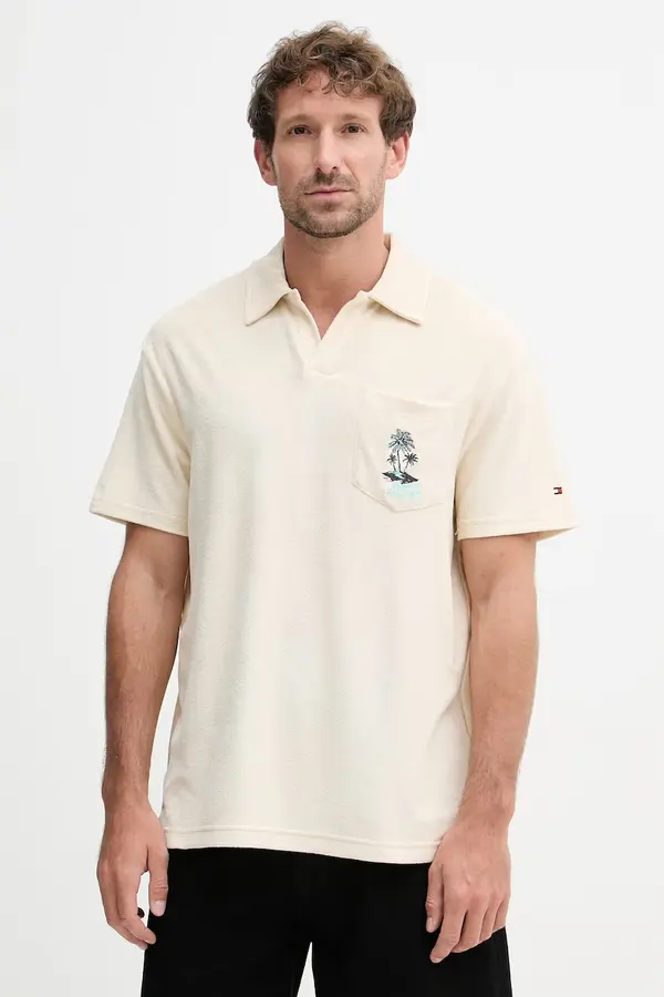 Tommy Hilfiger Tommy Hilfiger polo majica moška z bombažem SUMMER