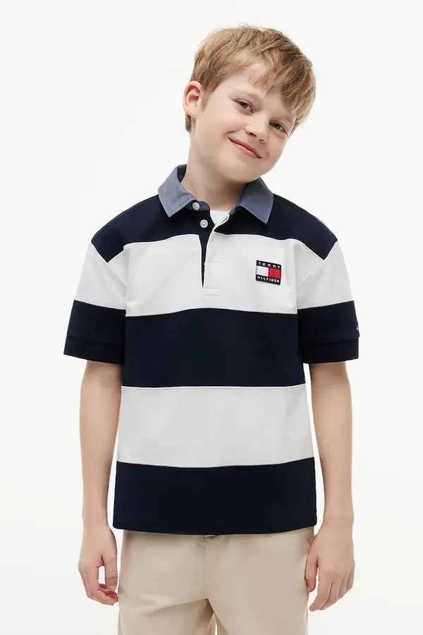 Tommy Hilfiger Tommy Hilfiger polo majica otroška bombažna