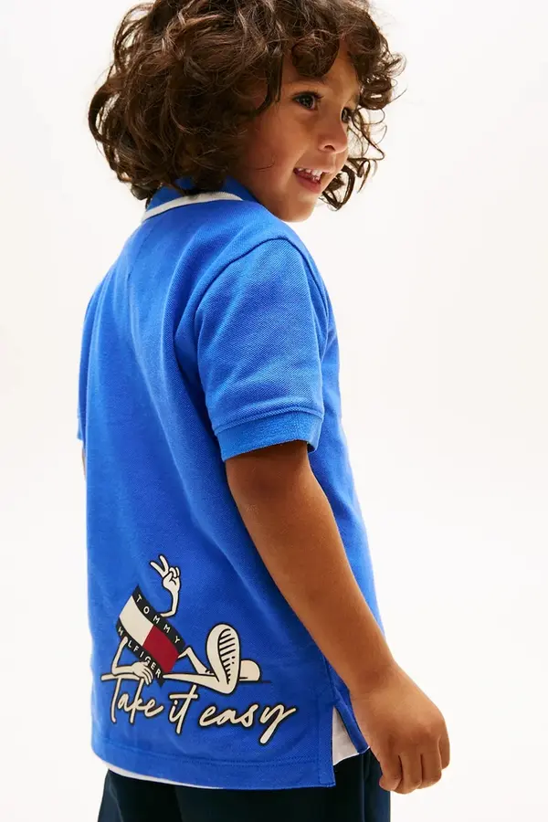 Tommy Hilfiger Tommy Hilfiger polo majica otroška bombažna