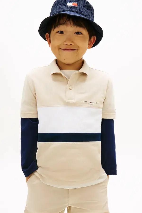 Tommy Hilfiger Tommy Hilfiger polo majica otroška bombažna