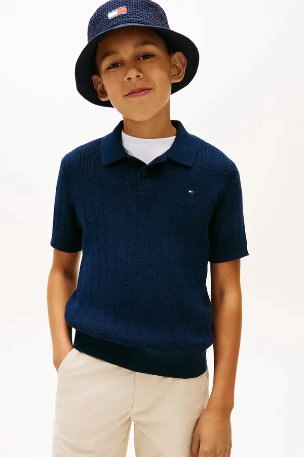 Tommy Hilfiger Tommy Hilfiger polo majica otroška bombažna