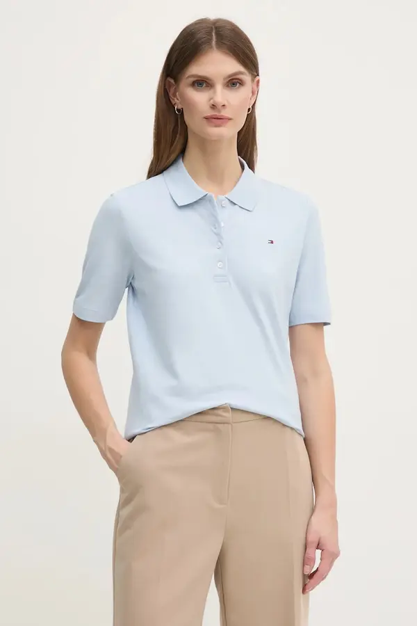 Tommy Hilfiger Tommy Hilfiger polo majica ženska z bombažem