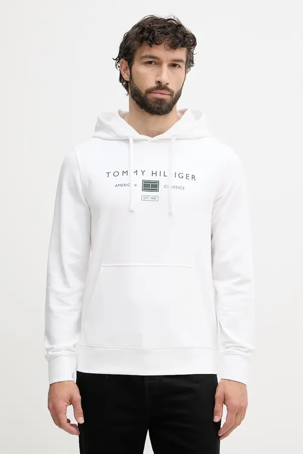 Tommy Hilfiger Tommy Hilfiger pulover s kapuco moški bombažen