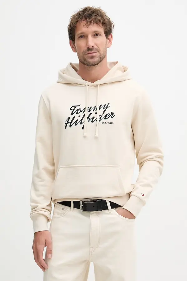 Tommy Hilfiger Tommy Hilfiger pulover s kapuco moški bombažen