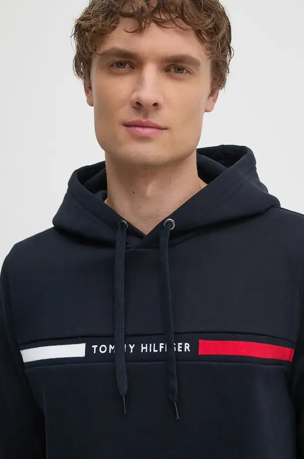 Tommy Hilfiger Tommy Hilfiger pulover s kapuco moški z bombažem
