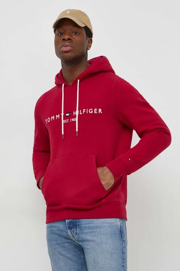 Tommy Hilfiger Tommy Hilfiger pulover s kapuco moški z bombažem