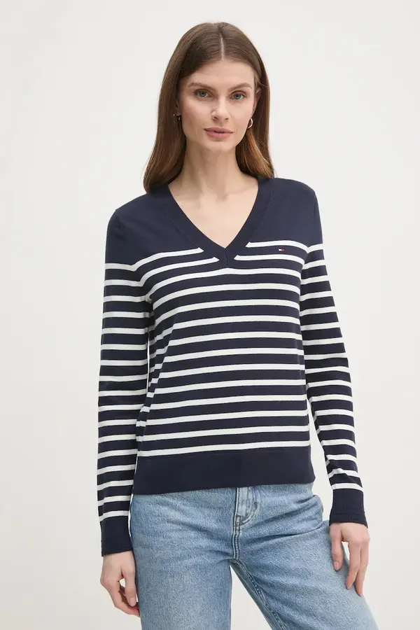 Tommy Hilfiger Tommy Hilfiger pulover ženski z bombažem
