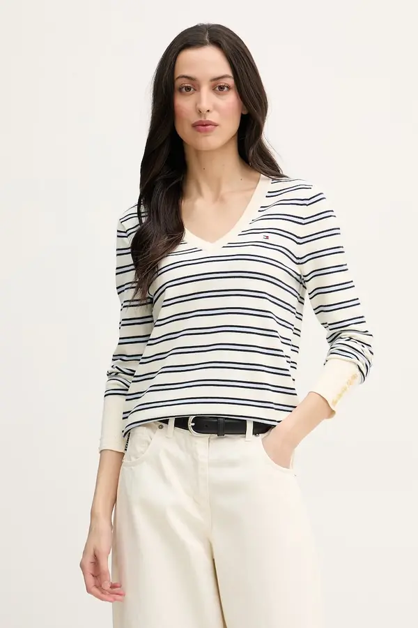 Tommy Hilfiger Tommy Hilfiger pulover ženski z bombažem