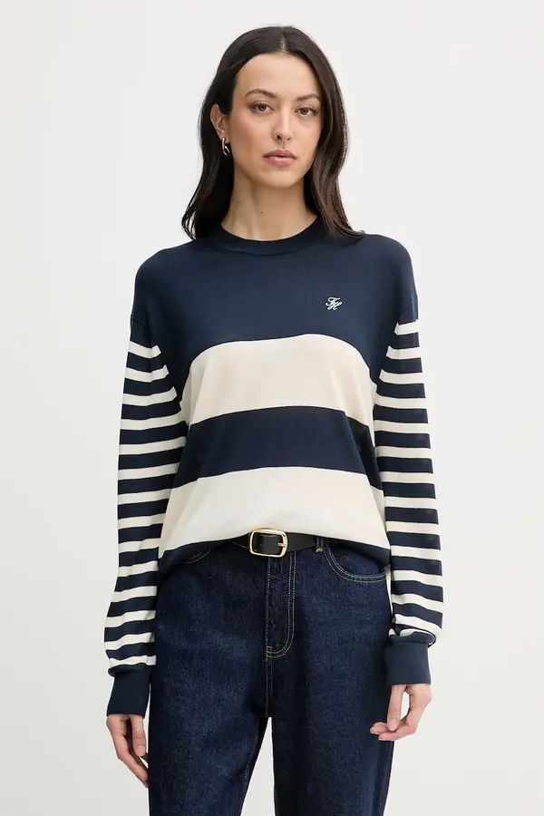 Tommy Hilfiger Tommy Hilfiger pulover ženski z dodatkom svile