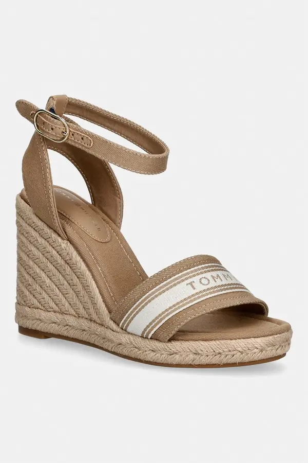 Tommy Hilfiger Tommy Hilfiger sandali s polno peto HIGH WEDGE ESPAD WEBBING