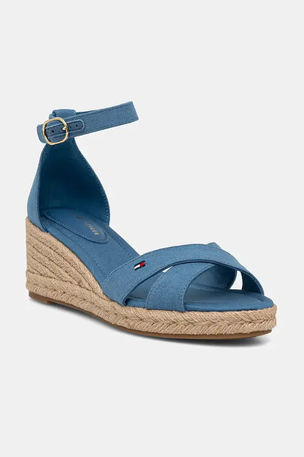 Tommy Hilfiger Tommy Hilfiger sandali s polno peto MID WEDGE ESPAD X CROSS