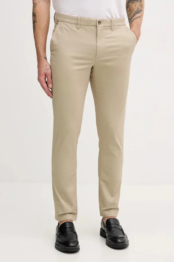 Tommy Hilfiger Tommy Hilfiger slim hlače moške z bombažem