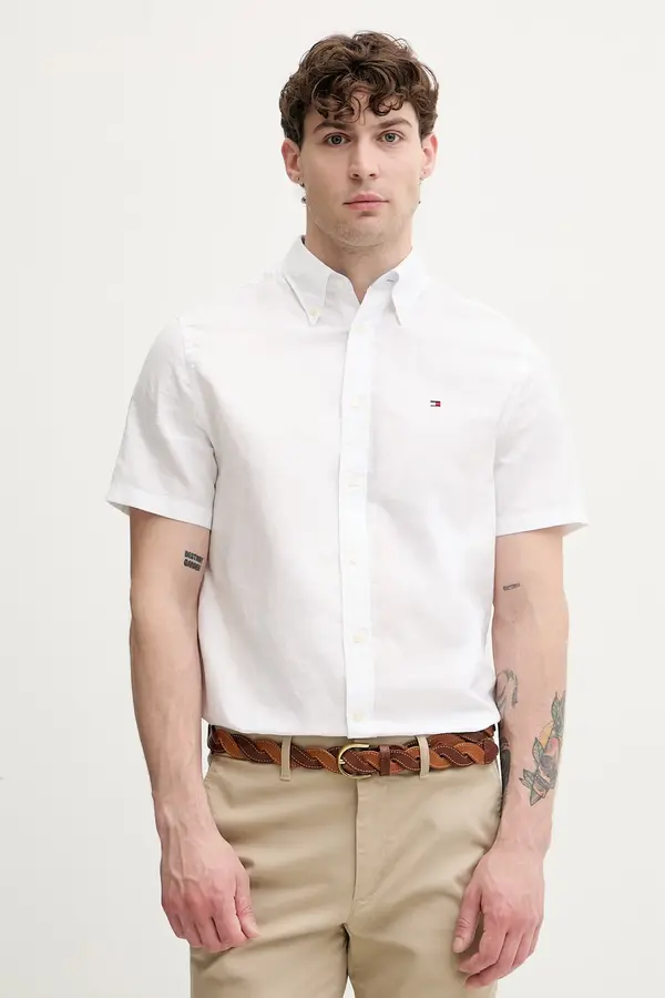 Tommy Hilfiger Tommy Hilfiger srajca moška z lanom