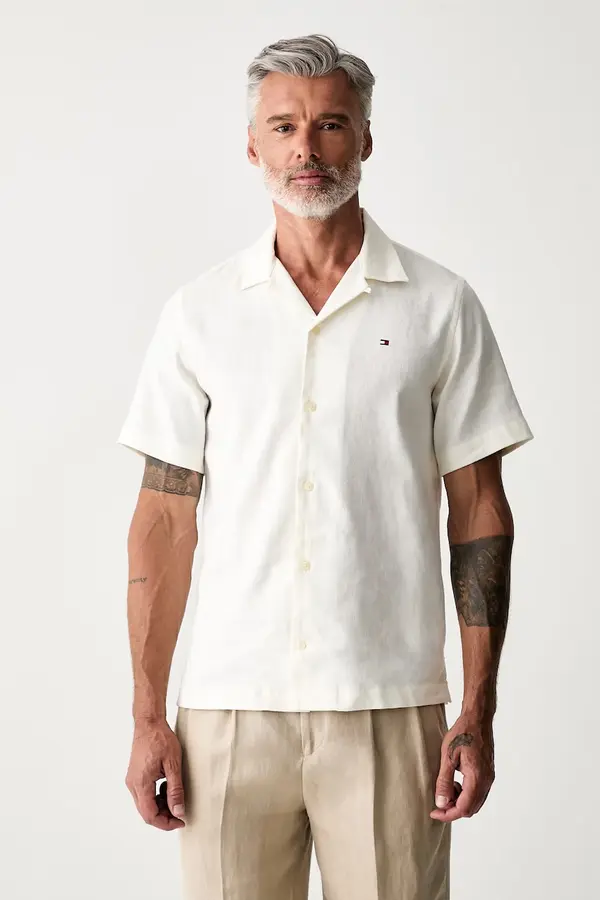Tommy Hilfiger Tommy Hilfiger srajca moška z lanom