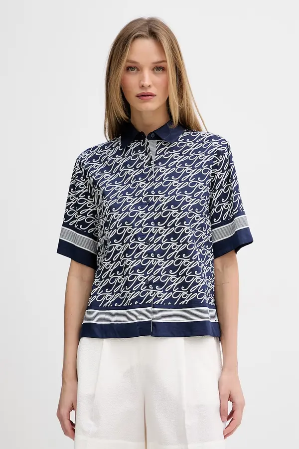 Tommy Hilfiger Tommy Hilfiger srajca ženska s svilo SUMMER