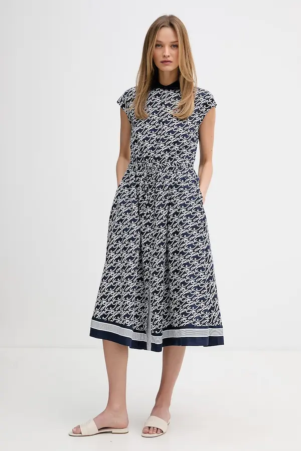 Tommy Hilfiger Tommy Hilfiger srajčna obleka s svilo SUMMER