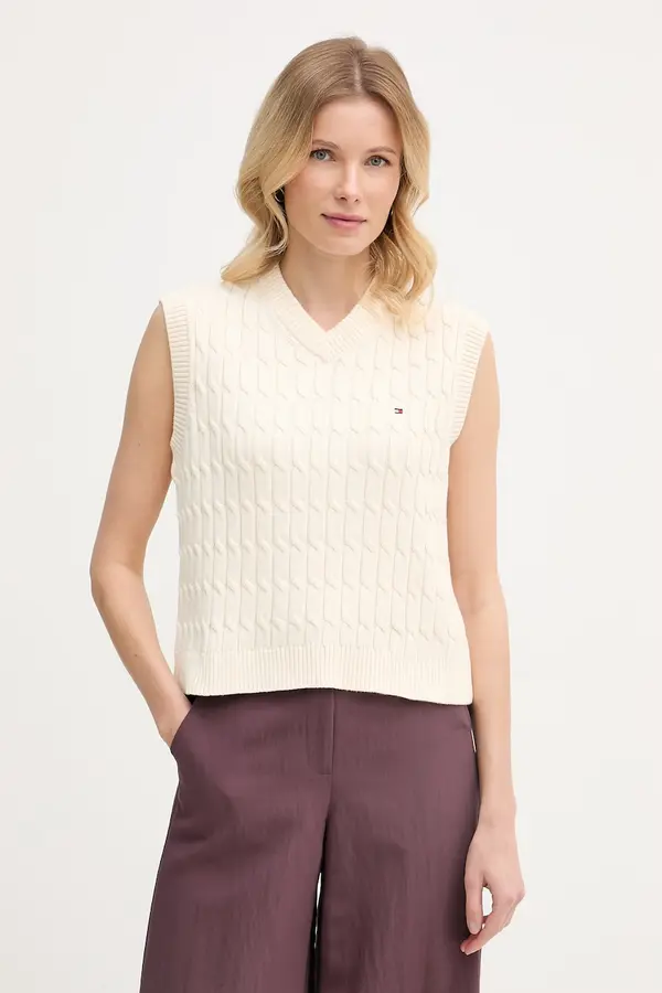 Tommy Hilfiger Tommy Hilfiger telovnik ženski bombažen