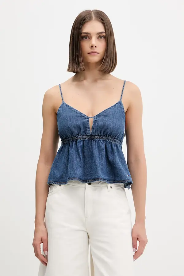 Tommy Jeans Tommy Jeans bluza z naramnicami ženska denim