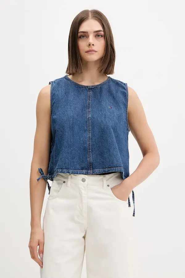 Tommy Jeans Tommy Jeans bluza z naramnicami ženska denimska