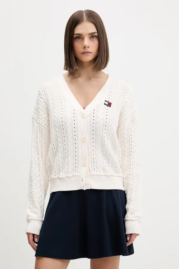 Tommy Jeans Tommy Jeans kardigan ženski bombažen