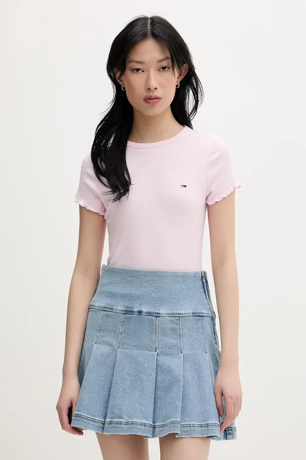 Tommy Jeans Tommy Jeans kratka majica ženska bombažna z elastanom