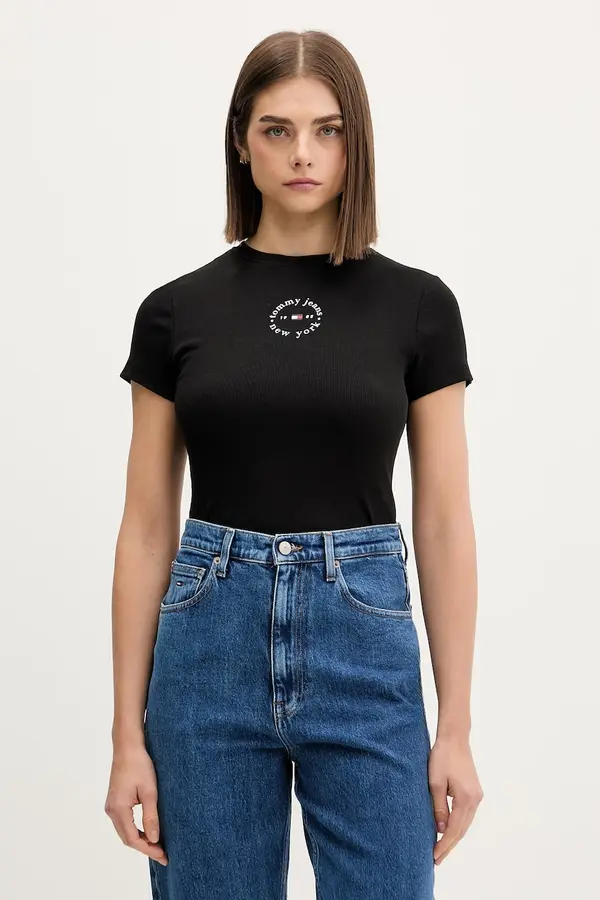 Tommy Jeans Tommy Jeans kratka majica ženska iz bombaža z elastanom
