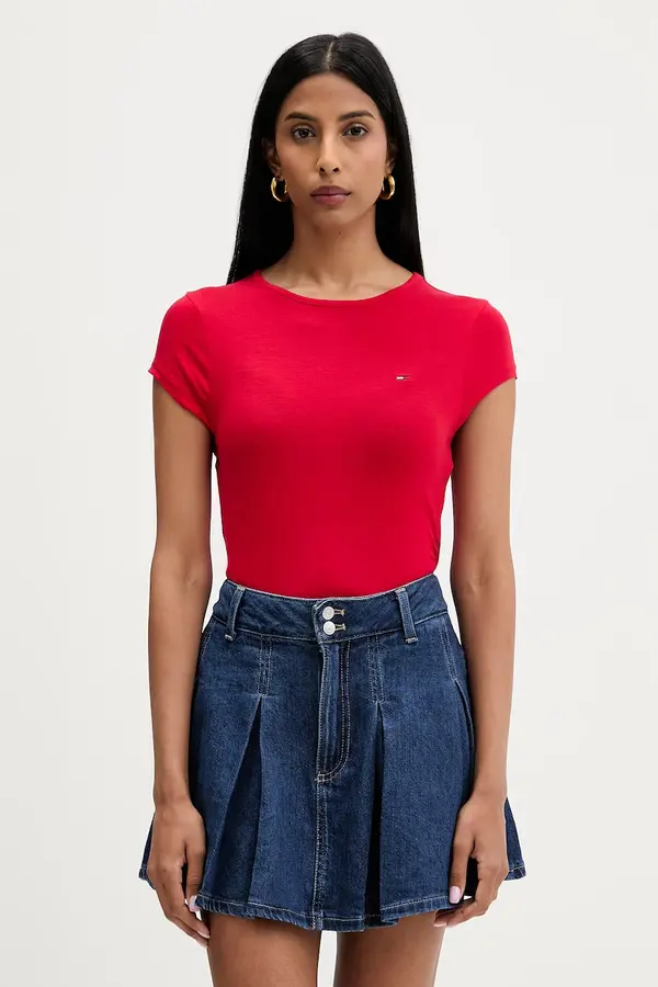 Tommy Jeans Tommy Jeans kratka majica ženska z viskozo