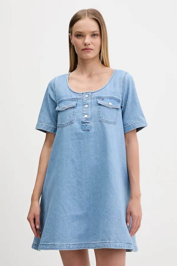 Tommy Jeans Tommy Jeans obleka A-kroja iz denima