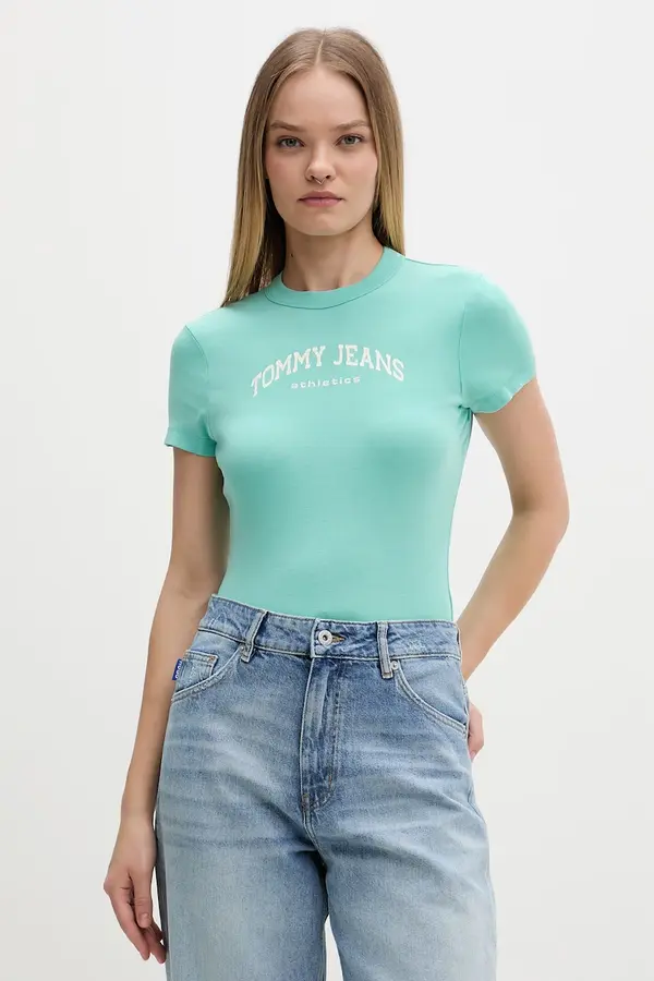 Tommy Jeans Tommy Jeans osnovna kratka majica ženska bombažna