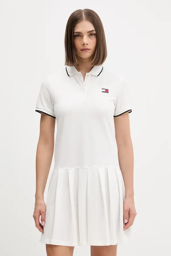 Tommy Jeans Tommy Jeans poletna obleka z bombažem