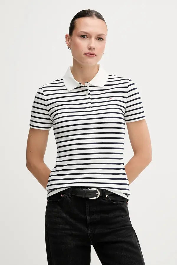 Tommy Jeans Tommy Jeans polo majica ženska bombažna z elastanom