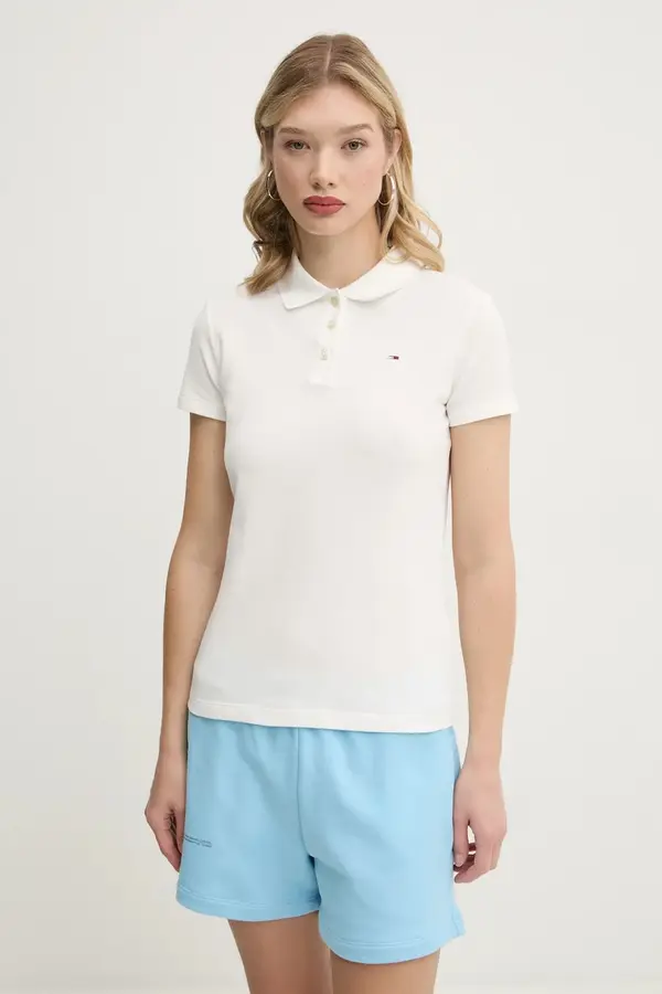 Tommy Jeans Tommy Jeans polo majica ženska iz bombaža z elastanom