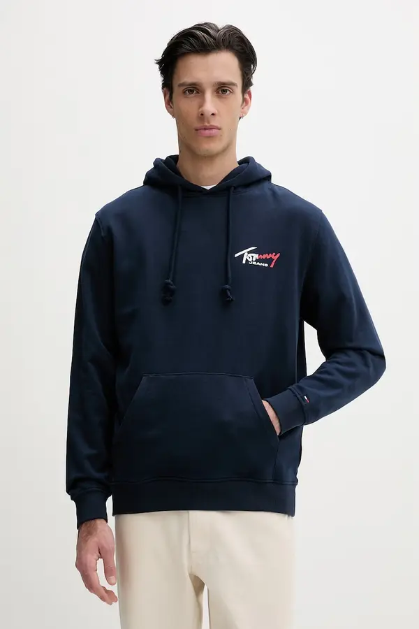 Tommy Jeans Tommy Jeans pulover s kapuco moški bombažen